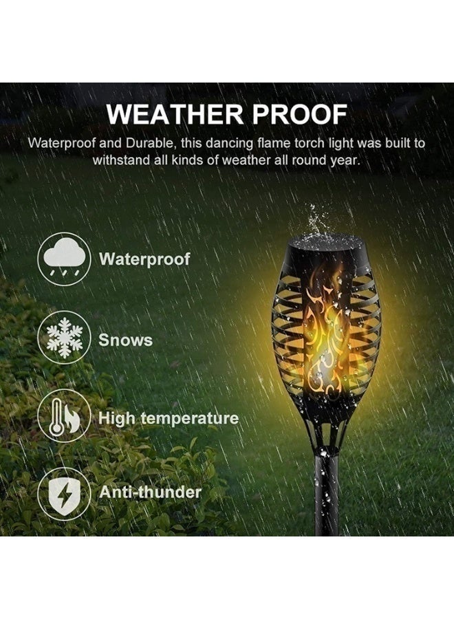 HOMIVA Solar Flame Torch Lights Outdoor – Waterproof Flickering Flame Solar Garden Lights with Dusk to Dawn Auto On/Off, Solar Landscape Pathway Lawn Decoration Lamp - Image 3